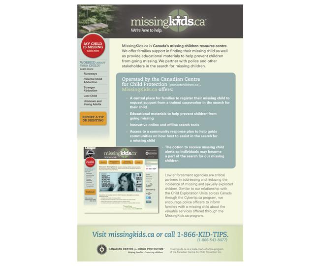MissingKids.ca LEA Card