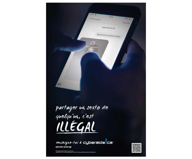 Affiche « Illégal » (diffusion non consensuelle d'images intimes)