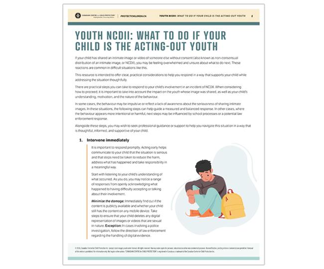 Youth NCDII: What to do if your child is the acting-out youth